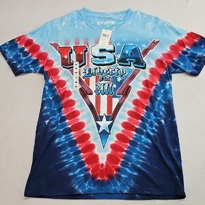 Liquid Blue "USA‎ Liberty for all" Tie Dye t shirt size medium new with tags.